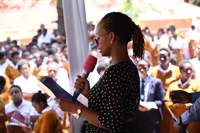 The Director UIS-UCU, Ms. Rebecca K guided the students through some of the different courses at the various  faculties and schools at Uganda Christian University. 