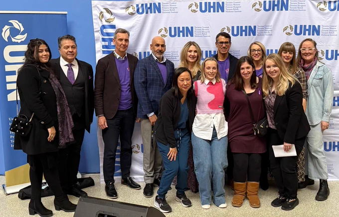 Group celebration at UHN's Toronto Western hospital