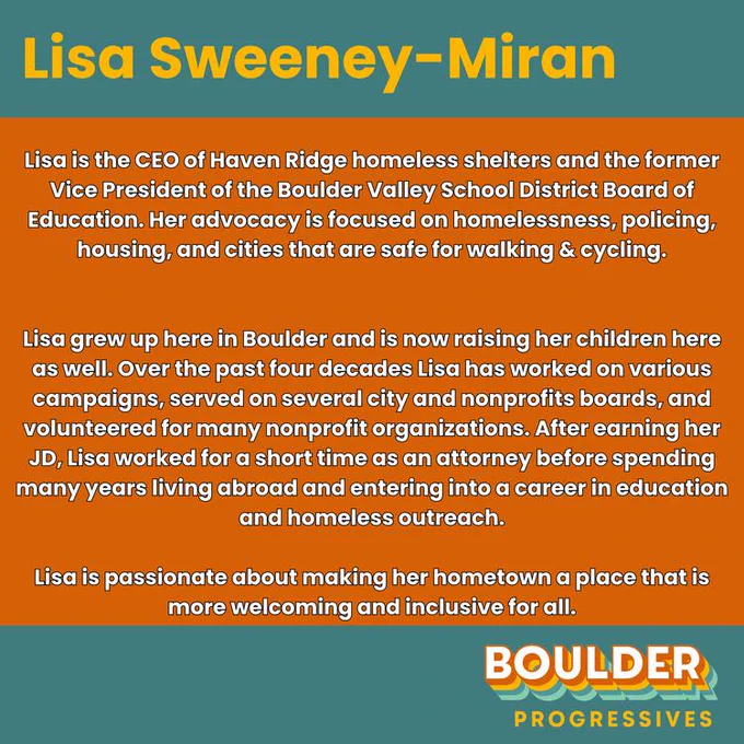 Meet Lisa Sweeney-Miran from the Boulder Progressives Board!