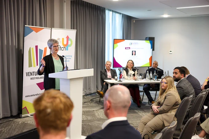 Dr Pam Waddell OBE delivers an overview of this year's celebrations and connections made at Venturefest West Midlands 2025.