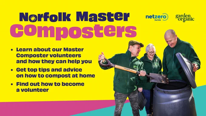 Norfolk Master Composters
Learn about our Master Composter volunteers and how they can help you
Get top tips and advice on how to compost at home
Find out how to become a volunteer