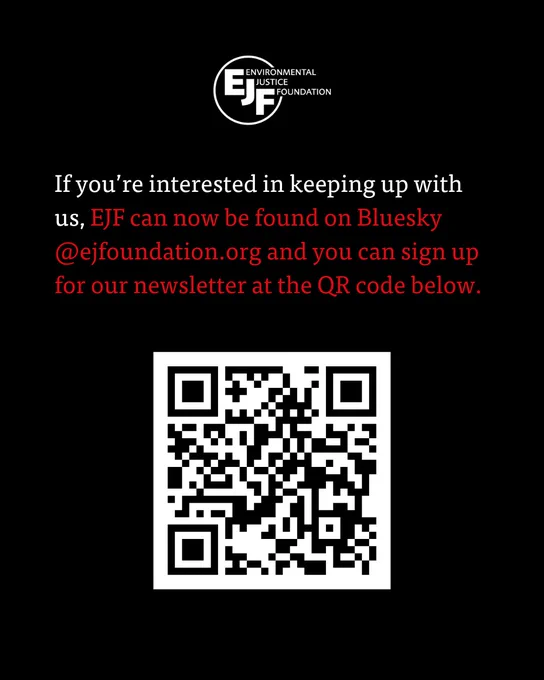 If you’re interested in keeping up with us, EJF can now be found on Bluesky @ejfoundation.org, and you can sign up for our newsletter at the QR code below.
