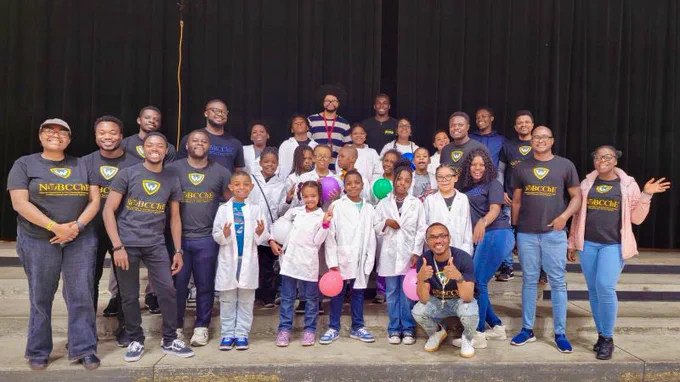 WSU NOBCChE members hosting a STEM event for K-12 students