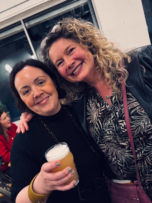 Áine and Deborah enjoying the book launch event