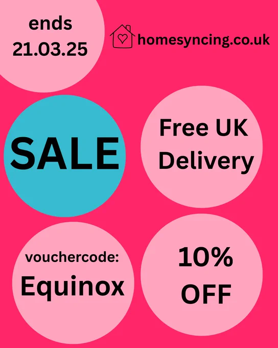 Grab a 10% off vouchercode for use today at
www.homesyncing.co.uk
Code:  Equinox
Free UK Delivery
Furniture:  Sofas, Beds, bedside cabinets, drawer units, cupboards, wall units, sideboard,  lighting, mirrors, homeware, soft furnishings, chairs, wall art, home gym equipment, salt lamps, recycled art, globes, decorative items and rugs.
#furniture #sofas #gardentools #gardenfurniture #rugs #globes #mirrors #wallart #chairs #cupboards #drawers #displayunit #sideboard #homegym #sportsequipment #fairtrade #recycledart #cushions #sale #vouchercode #discountcode