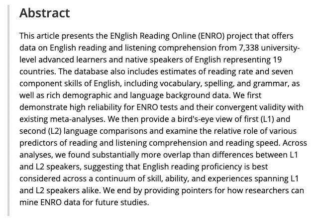 The screenshot of the abstract of the paper that won the award