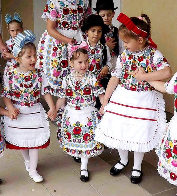 Hungarian children wearing folk costumes
Credit: Ancient Hungary