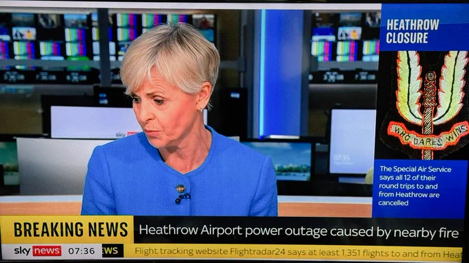 Sky news mistakes SAS airways on screen with a special forces badge