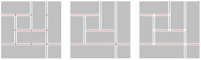 Screenshot showing various row and column separator options.