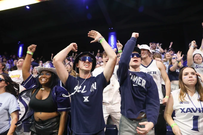 An excited student section