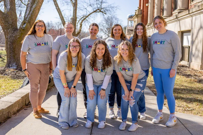 Photo caption: Back Row: Gina Bittner, Keira Rich, Lydia Lang, Kylie Hansen, Kaitlyn Holaway, Addison Schneider. Front Row: Sidney Johansen, Alex Barnett, Klarysa Throckmorton