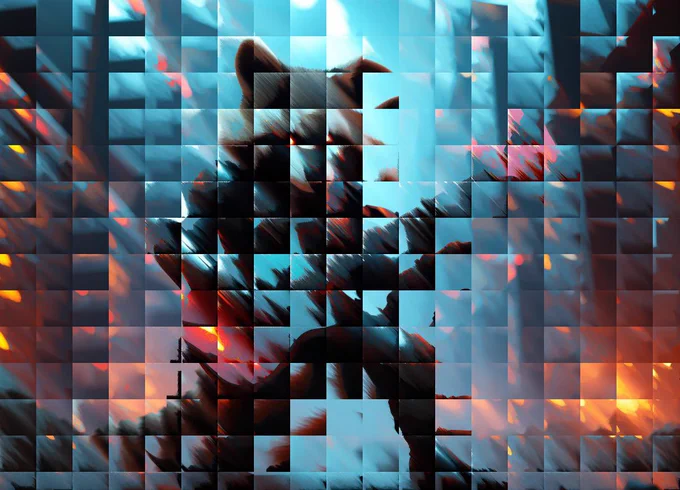 pixel sort chunk, diagonal