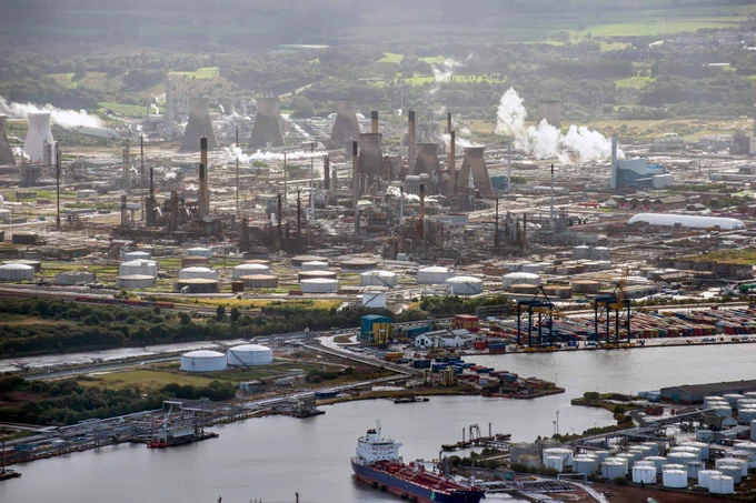 Image of the Grangemouth industrial site and port