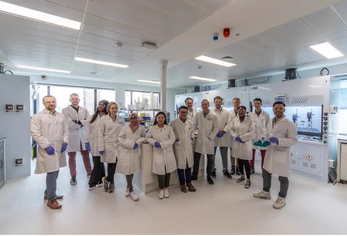 The PureAffinity team in the lab.