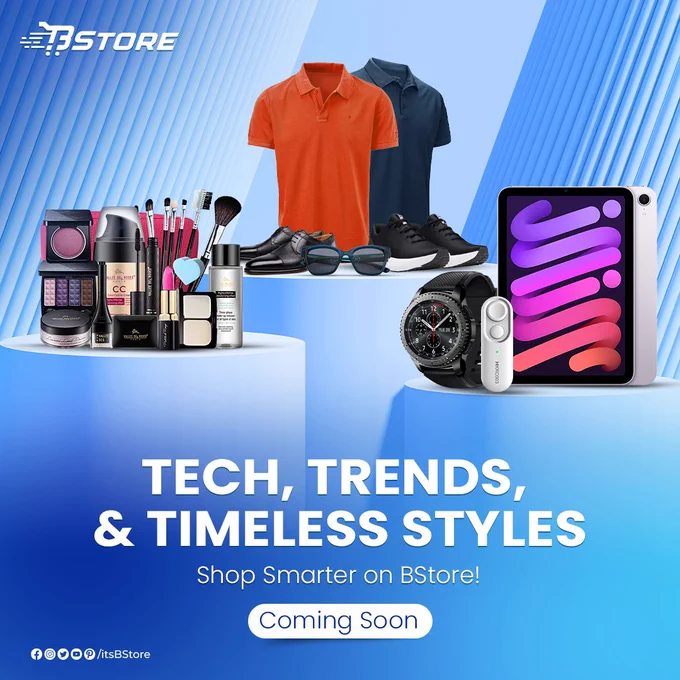 Tech Trends & Timeless Styles – All in One Place! 🛍️✨

Upgrade your gadgets & refresh your wardrobe in just a few clicks! 💻
Smart choices, unbeatable deals – Bstore has it all! 🔥

 Why shop harder when you can shop smarter? 😉
Best deals, top picks & an experience like never before!

 Stay tuned – BStore is Coming Soon! 🎉

#BStore #ReOpeningSoon #ShopEasy #Ecommerce #OnlineStore #ShopOnline #ShopwithCrypto #BFIC #OnlineShopping #CryptoShopping #OnlineCart #Amazon #Alibaba #IndiaMart #Myntra #Flipkart #Noon #Talabat #ComingSoon