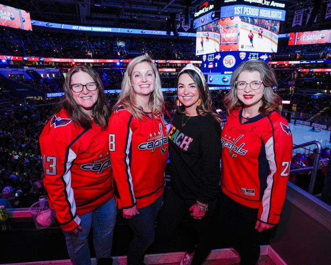 Four educators pose for a photo during tonight's Educators Appreciation Night presented by KPMG.