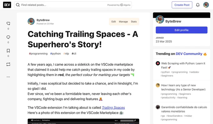 Catching Trailing Spaces - A Superhero's Story!