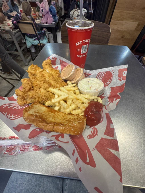 Chicken fries and brioche toast