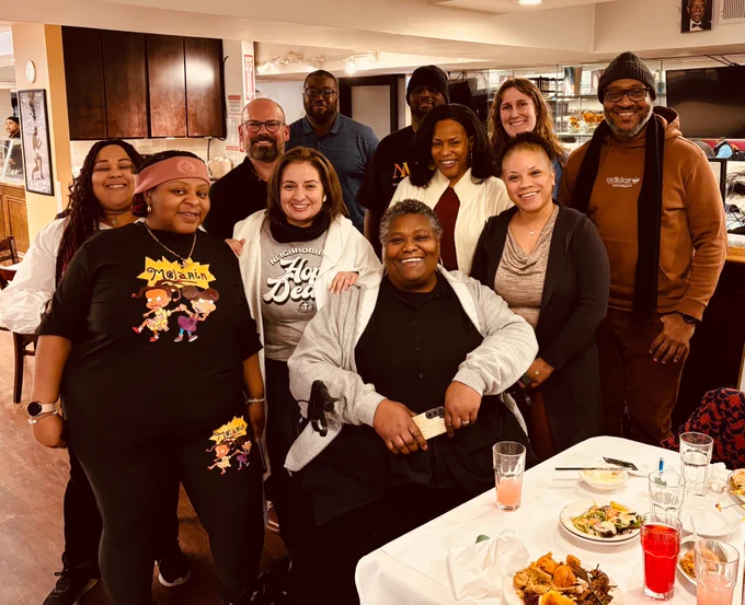 Leaders from Cabrini Green Legal Aid gather for meals, lobby days, and community education