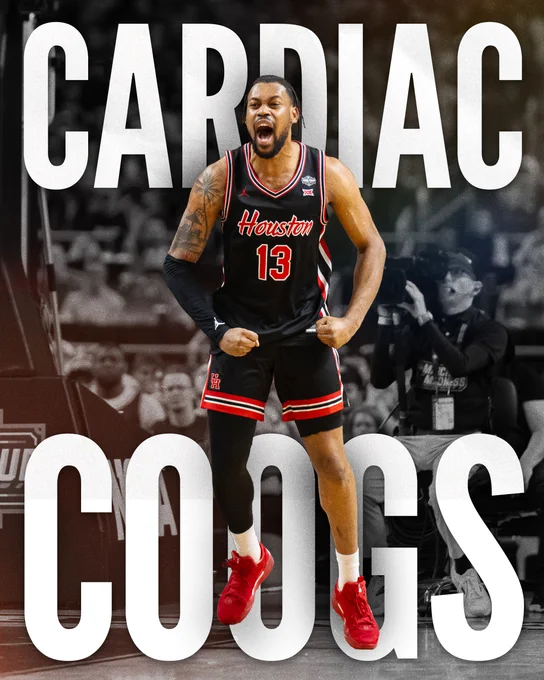 J’Wan Roberts with text that says “Cardiac Coogs.”