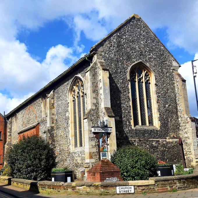 The exterior of Becket's Chapel, Wymondham. 