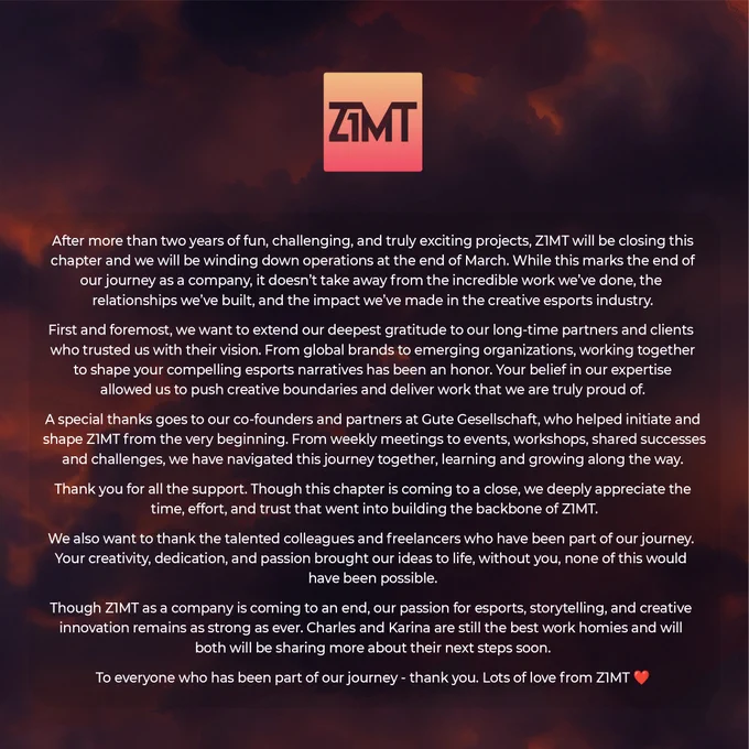 Z1MT Creative Company Update Message