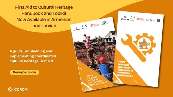 Our First Aid to Cultural Heritage in Times of Crisis (FAC) Handbook and Toolkit has been expanded once again, now available in 16 languages, including Armenian and Latvian! 