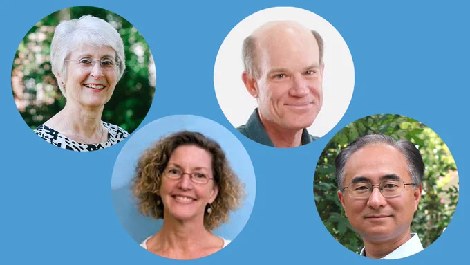 Headshots of four Carolina faculty members who were names AAAS Fellows.
