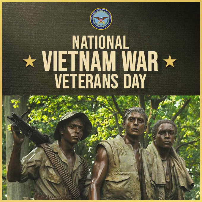 Vietnam War Veterans Day graphic. 