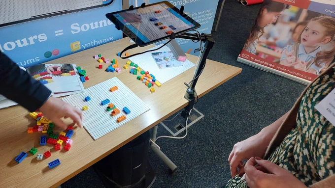 educational technology in use: using placement of lego bricks to compose music