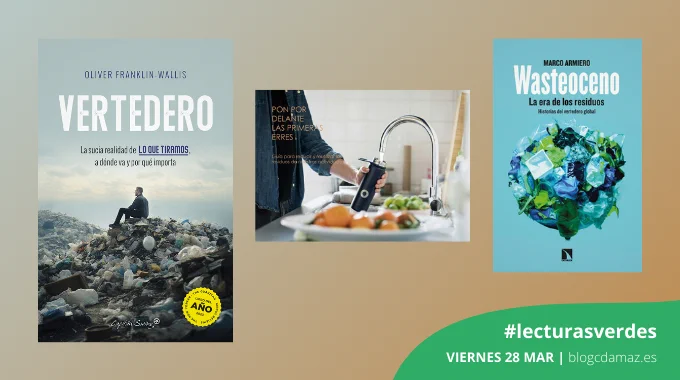 Armiero, Marco. Wasteoceno: la era de los residuos. Madrid: Los Libros de la Catarata, 2023. 125 p.

Franklin-Wallis, Oliver. Vertedero: la sucia realidad de lo que tiramos, a dónde va y por qué importa. Madrid: Capitán Swing, 2024. 383 p.

Pon por delante las primeras erres: Guía para reducir y reutilizar los residuos de nuestras actividades. Sagunto: Centre d’Educació Ambiental de la Comunitat Valenciana, 2024. 35 p. 
