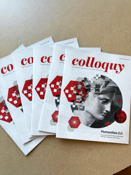 Pile of the winter/spring 2025 issue of Colloquy magazine