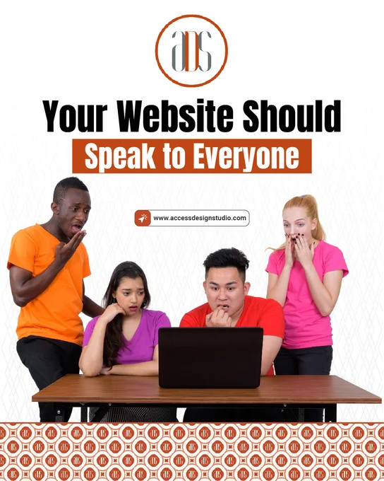 A group of 4 people are looking towards a laptop screen.

