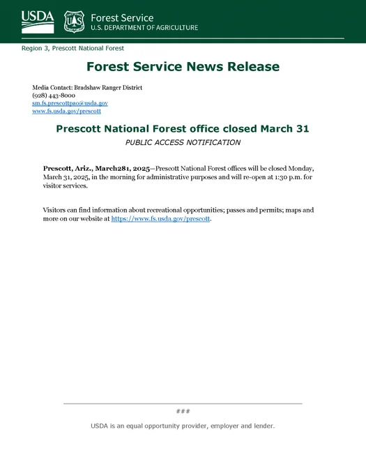 Image of news release.