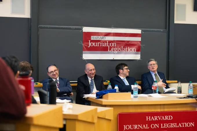 Panelists Professors Shugerman, Eggleston, Re, and Klarman.