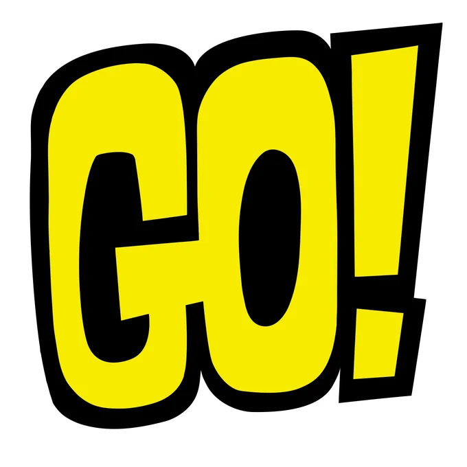 Image shows the word GO.