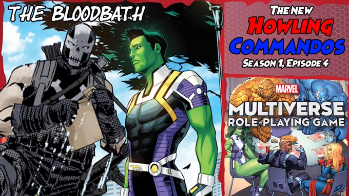 THUMBNAIL OF THE BLOODBATH EPISODE WITH CROSSBONES AND FIST FRONT AND CENTRE