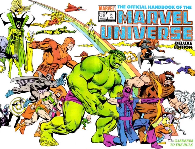 Official Handbook of the Marvel Universe: Deluxe Edition #5 John Byrne wraparound connecting cover