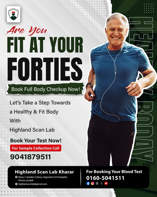 Are you fit at your forties. Book full body checkup now!