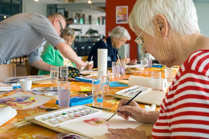 Adults painting
