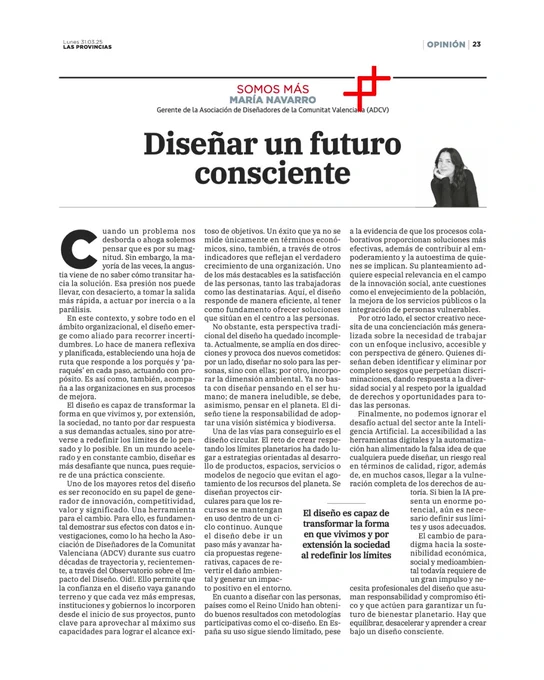 artículo publicado en las provincias