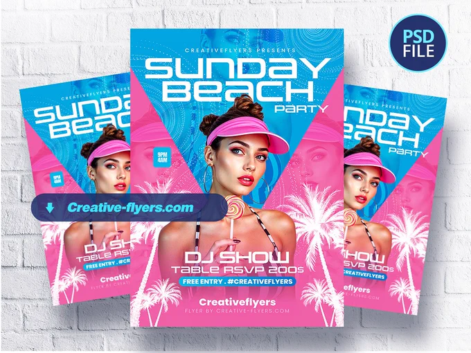 creatie summer flyer template