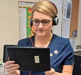 Our Acute Haematology Oncology nurses using Video-enabled care. Patients who are going through treatment for cancer and need support and guidance can contact the service. #SOS Hotline Sort Out My Symptoms