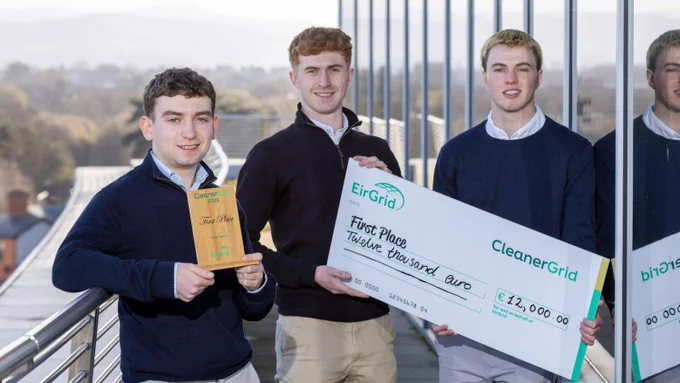 Stephen Murphy, Ruairí Collins and Eoin Duffy Credit: EirGrid

