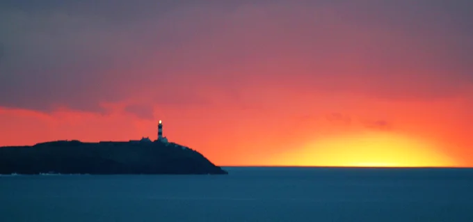 “I will hold on tighter 'til the afterglow…”. AH COOL!!. What an ‘amazing April afterglow’ before sunrise along The Old Head of Kinsale lighthouse & Courtmacsherry Bay in West Cork, Ireland!!