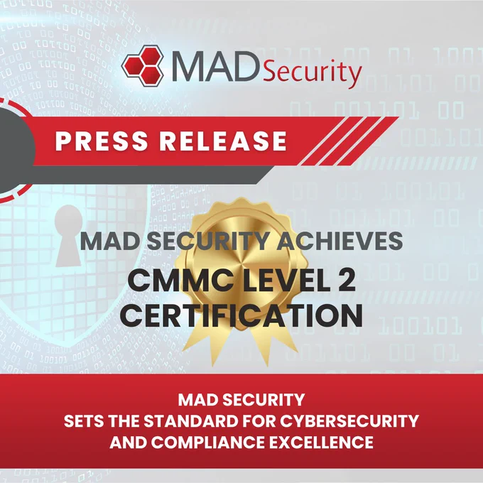 MAD Security achieves CMMC Level 2 Certification