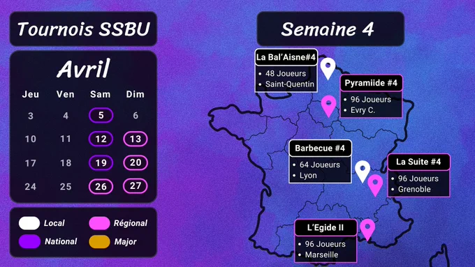 Pensez bien à mettre à jour les infos de vos tournois (lien startgg) sur le serveur des TO : https://discord.gg/GYyBUKg