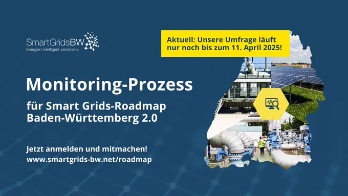 Ein blau-weißes Poster mit einer Karte und gelbem Text.
