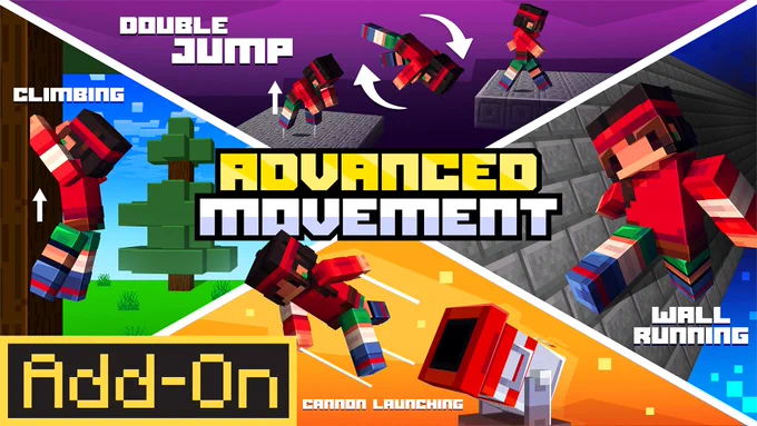 Advanced Movement includes new player movements like Double Jump, Wall Running, Water Running, Rolling, Climbing and fun Gadgets such as a Cannon, Rockets and Springs! Includes a free world download in the comments to test these new moves out!