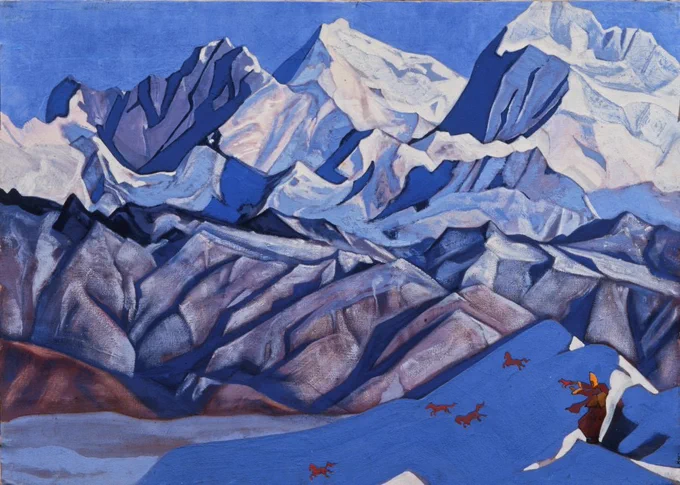 Red Horses by Nicholas Roerich, 1925